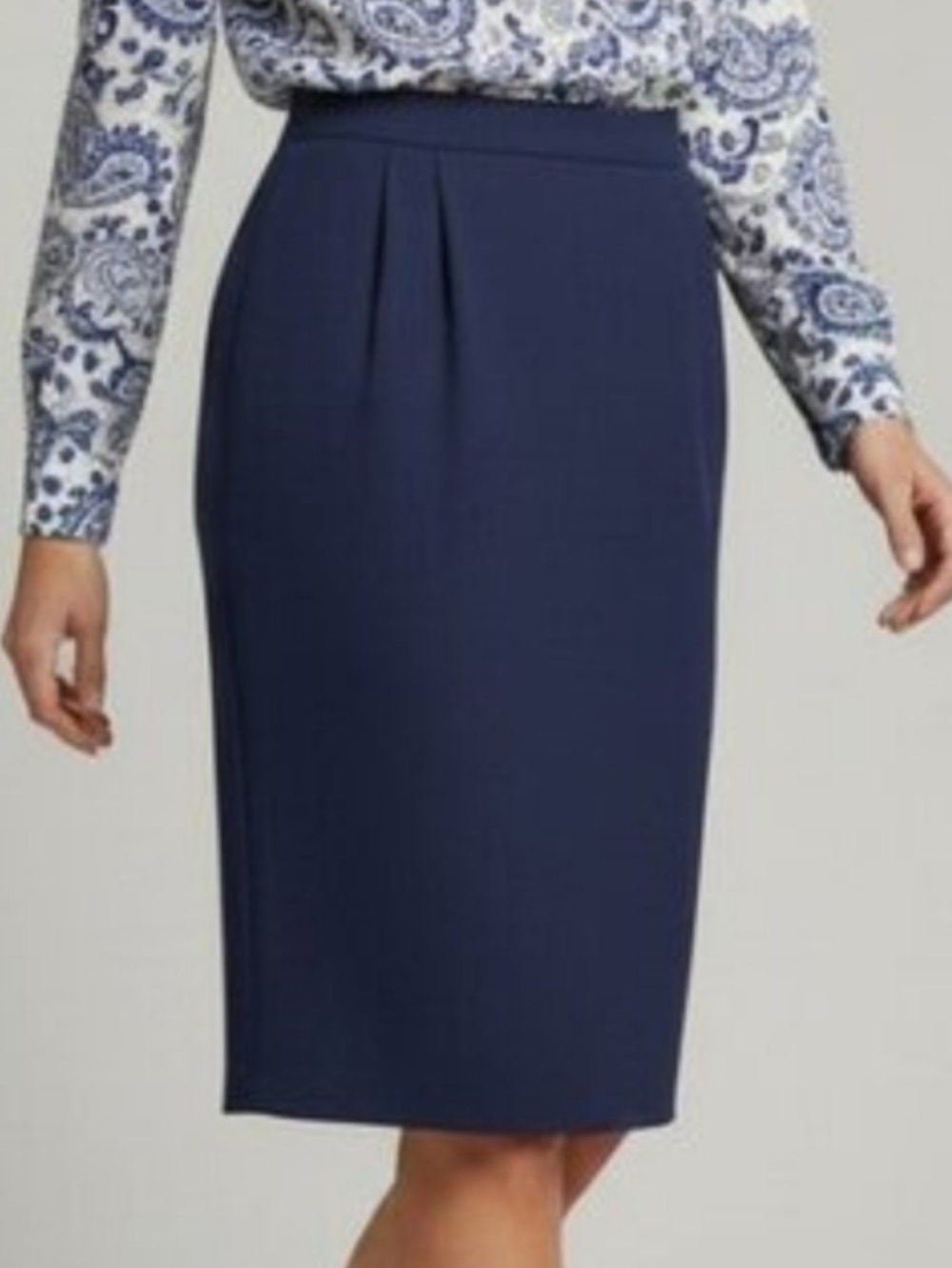 Vintage Panther Navy Pencil Skirt Size 18 Lined Office Workwear Preppy Academia